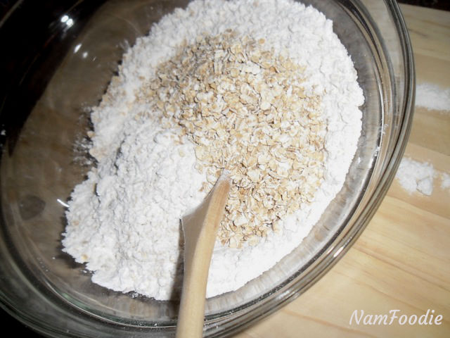 raspberry oats bars flour oats mix